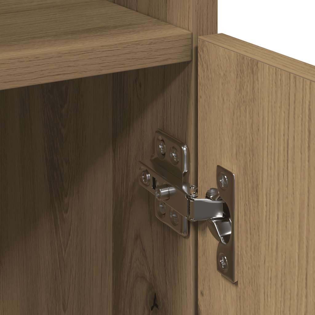 Mobiletto da Bagno Rovere Artigianale Legno Multistrato | homemem39