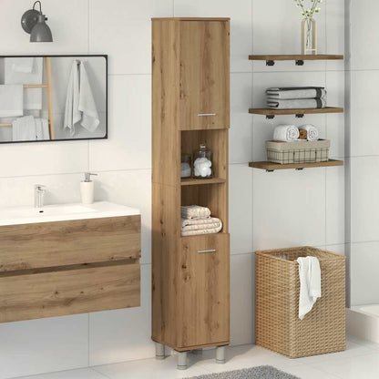 Mobiletto da Bagno Rovere Artigianale Legno Multistrato | homemem39