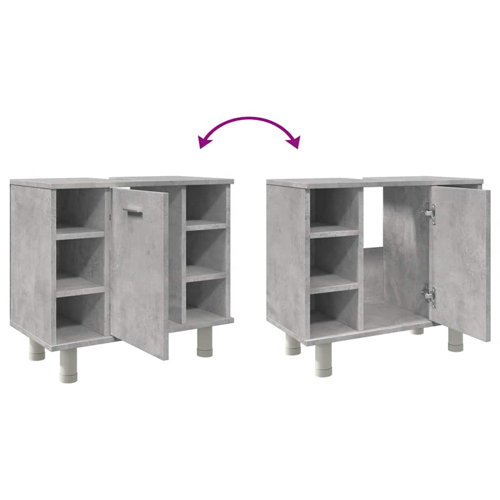 Mobile da Bagno Grigio Cemento 60x32x53,5 cm Legno Multistrato | homemem39