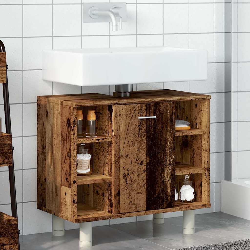 Mobile da Bagno Legno Antico 60x32x53,5 cm in Legno Multistrato | homemem39