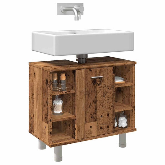 Mobile da Bagno Legno Antico 60x32x53,5 cm in Legno Multistrato | homemem39