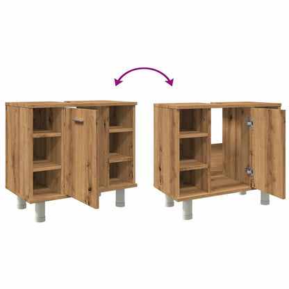 Armadietto Bagno Artigianale 60x32x53,5 cm Legno Multistrato | homemem39