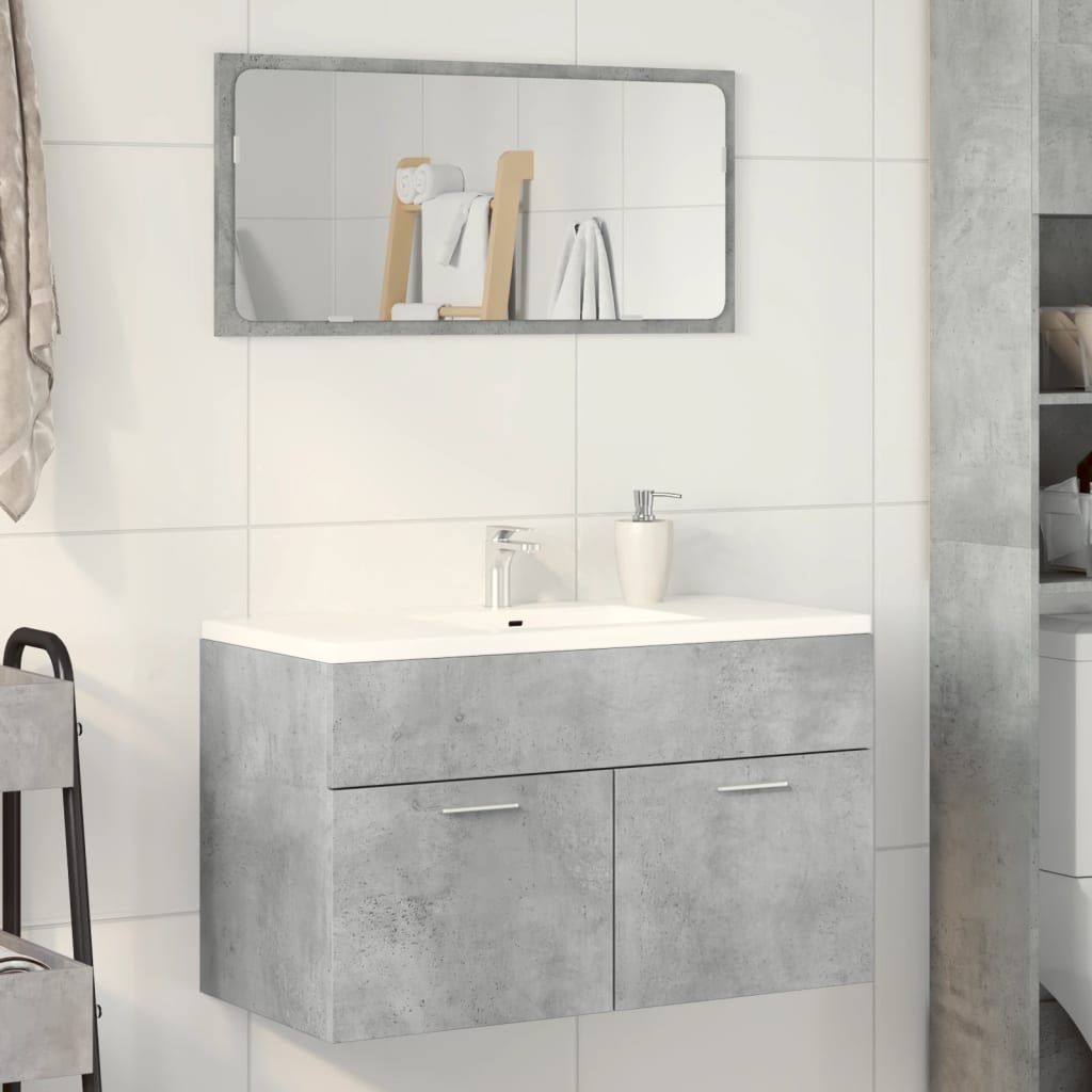 Mobile Sottolavabo Grigio Cemento 80x38,5x46 cm Multistrato | homemem39