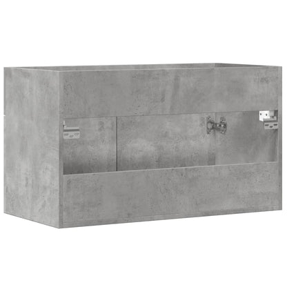 Mobile Lavabo Bagno Grigio Cemento 90x38,5x46 cm Multistrato