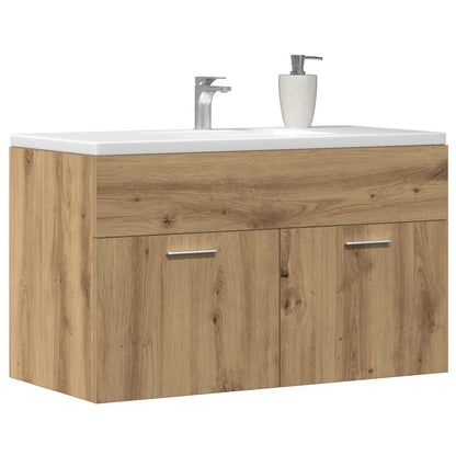 Mobile Lavabo Bagno Rovere Artigianale 90x38,5x46cm Multistrato