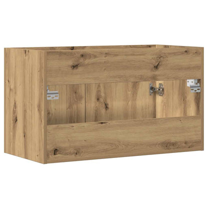 Mobile Lavabo Bagno Rovere Artigianale 90x38,5x46cm Multistrato | homemem39