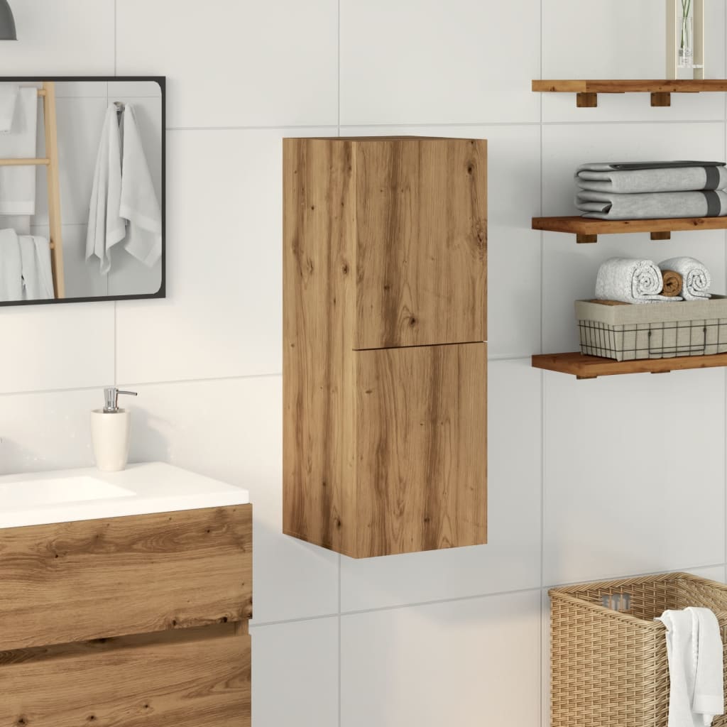 Mobile Pensile Bagno Rovere Artigianale 30x30x80cm Truciolato | homemem39