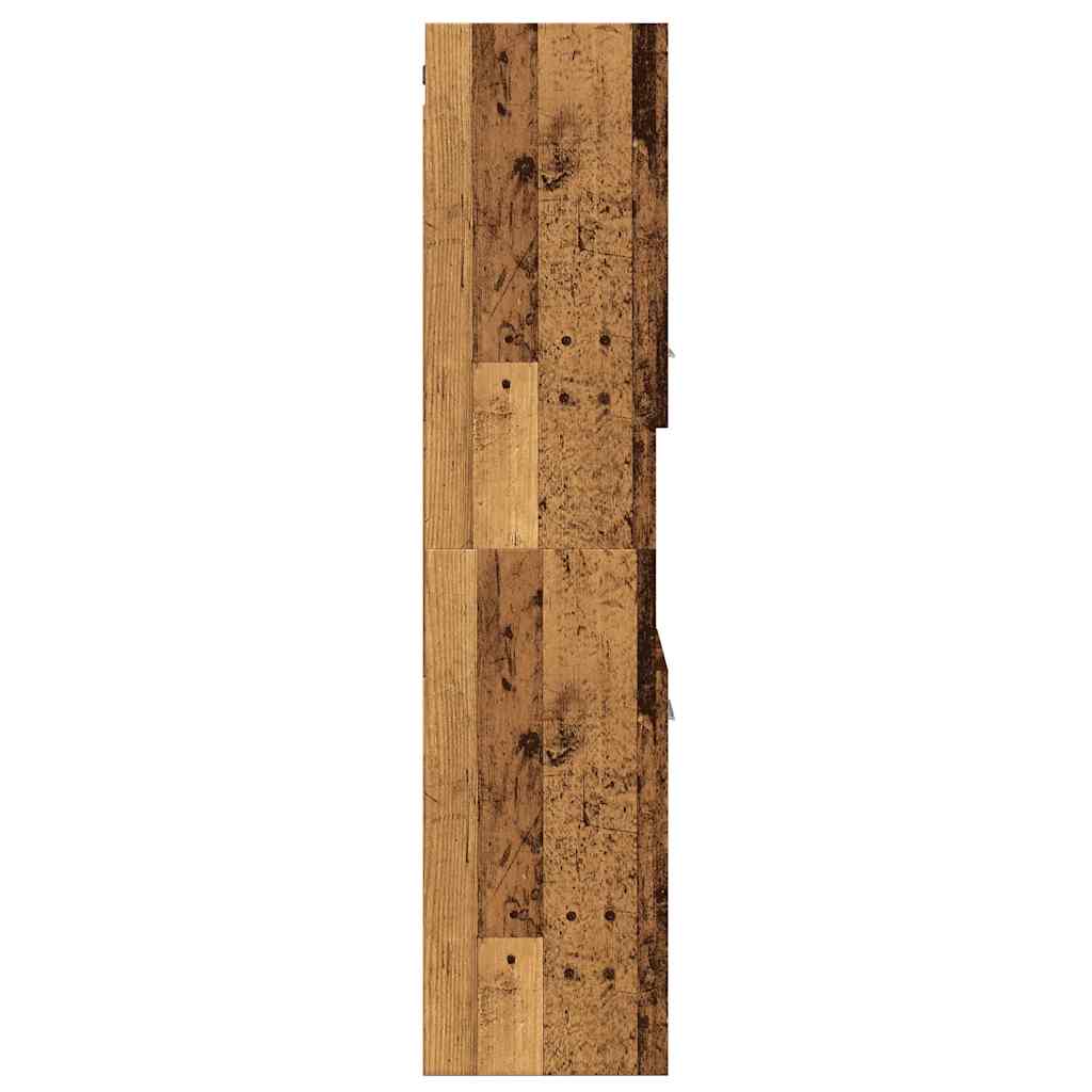 Mobile Pensile da Bagno Legno Antico 30x30x130 cm in Truciolato | homemem39