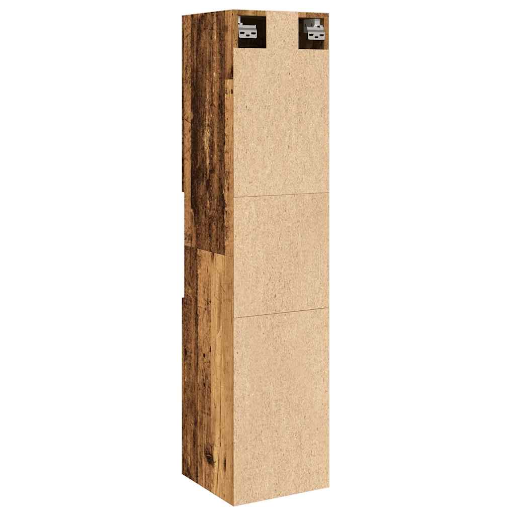 Mobile Pensile da Bagno Legno Antico 30x30x130 cm in Truciolato