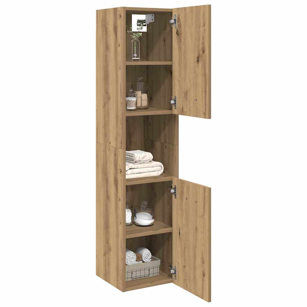 Mobile Pensile Bagno Rovere Artigianale 30x30x130cm Truciolato | homemem39