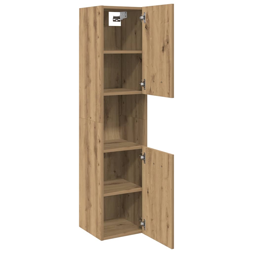 Mobile Pensile Bagno Rovere Artigianale 30x30x130cm Truciolato | homemem39
