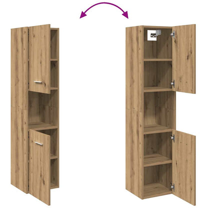 Mobile Pensile Bagno Rovere Artigianale 30x30x130cm Truciolato | homemem39