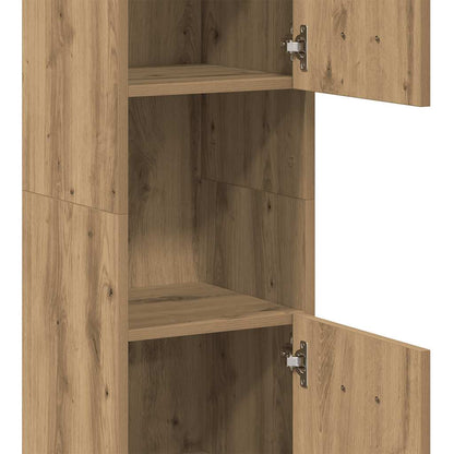 Mobile Pensile Bagno Rovere Artigianale 30x30x130cm Truciolato | homemem39