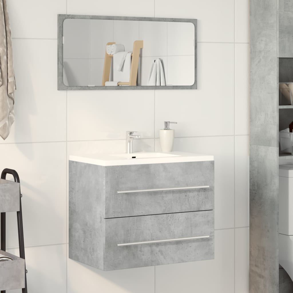Mobile Lavabo Grigio Cemento 60x38,5x48 cm in Legno Multistrato | homemem39