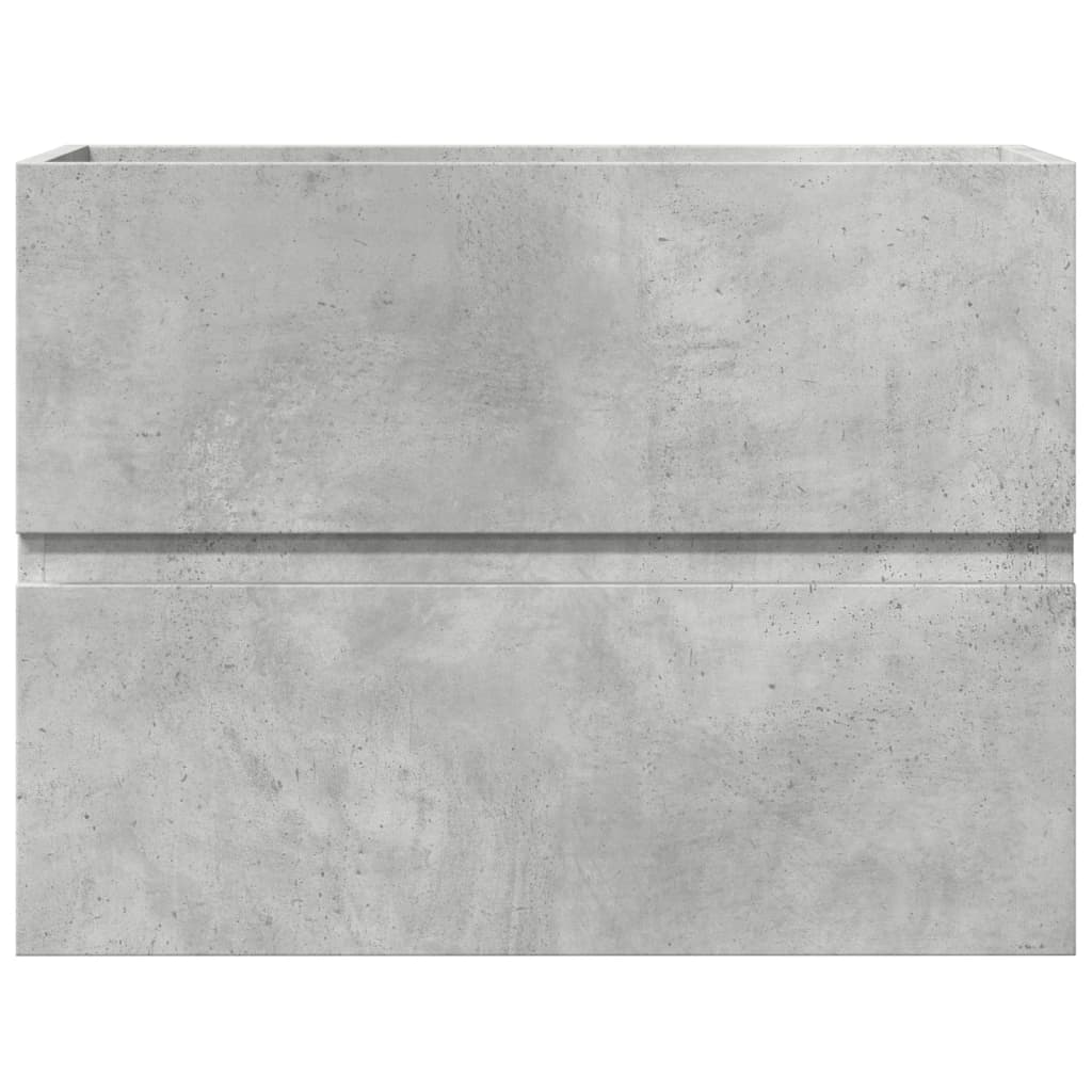 Armadietto da Bagno Grigio Cemento 60x38,5x45cm in Truciolato