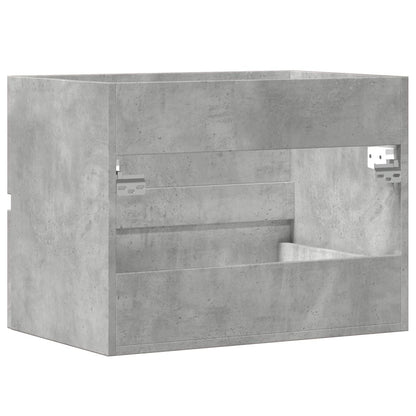 Armadietto da Bagno Grigio Cemento 60x38,5x45cm in Truciolato