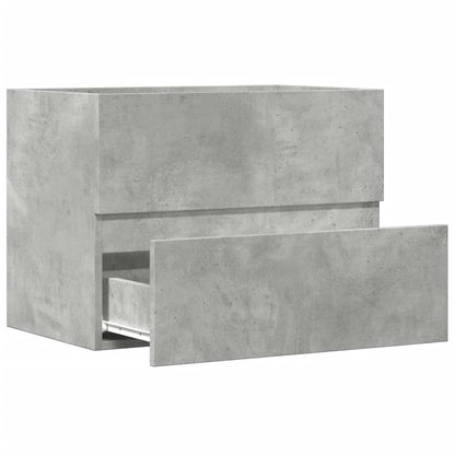 Armadietto da Bagno Grigio Cemento 60x38,5x45cm in Truciolato