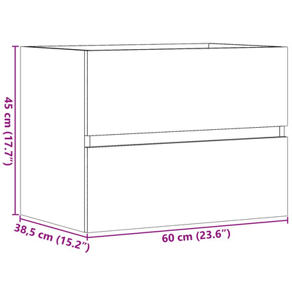 Mobile da Bagno Legno Antico 60x38,5x45 cm in Truciolato | homemem39