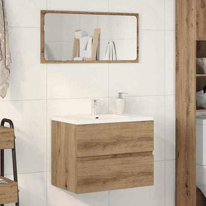 Mobiletto da Bagno Rovere Artigianale 60x38,5x45 cm Truciolato
