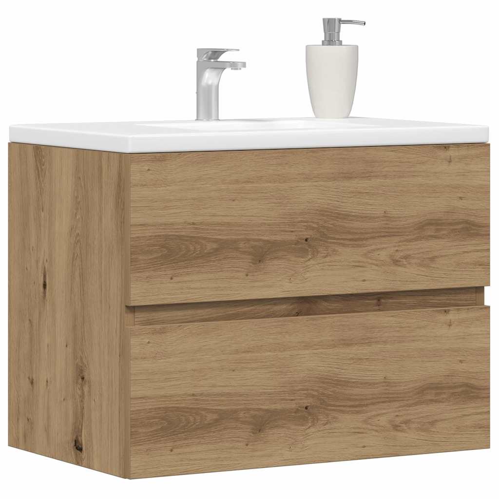 Mobiletto da Bagno Rovere Artigianale 60x38,5x45 cm Truciolato