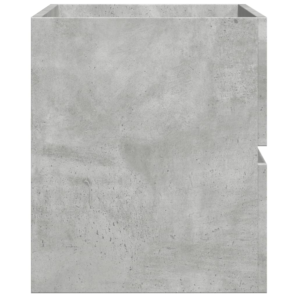 Mobile Pensile da Bagno Grigio Cemento 80x38,5x45 cm Truciolato