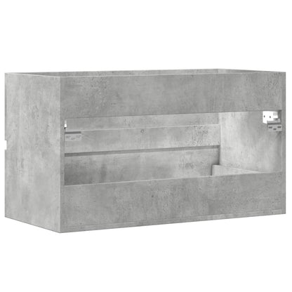 Mobile Pensile da Bagno Grigio Cemento 80x38,5x45 cm Truciolato
