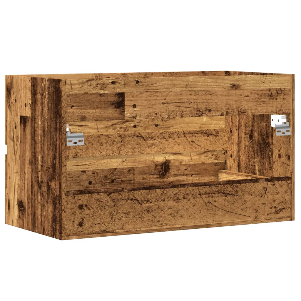 Mobile Pensile da Bagno Legno Antico 80x38,5x45cm in Truciolato | homemem39