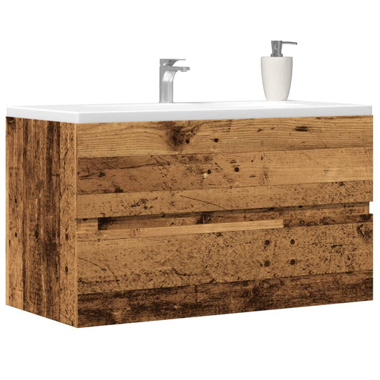 Mobile Pensile da Bagno Legno Antico 80x38,5x45cm in Truciolato | homemem39