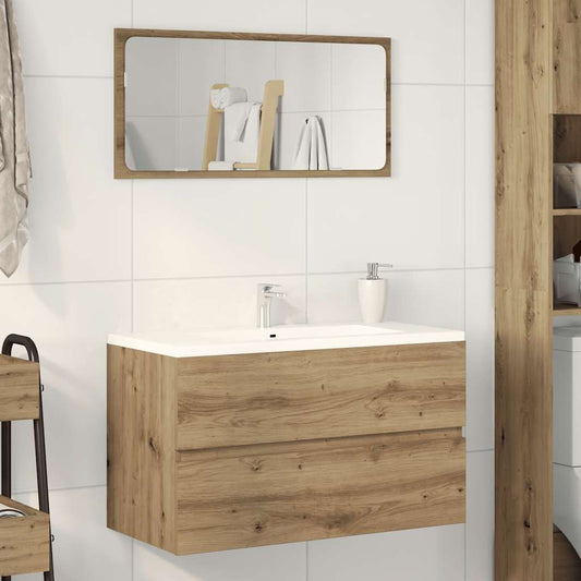 Mobile Pensile Bagno Rovere Artigianale 80x38,5x45cm Truciolato | homemem39