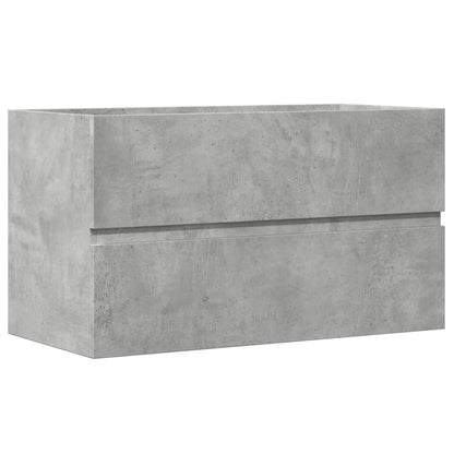 Mobile Lavabo Grigio Cemento 90x38,5x45 cm in Legno Multistrato