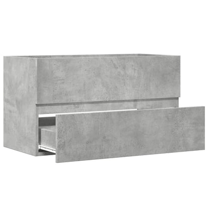 Mobile Lavabo Grigio Cemento 90x38,5x45 cm in Legno Multistrato | homemem39