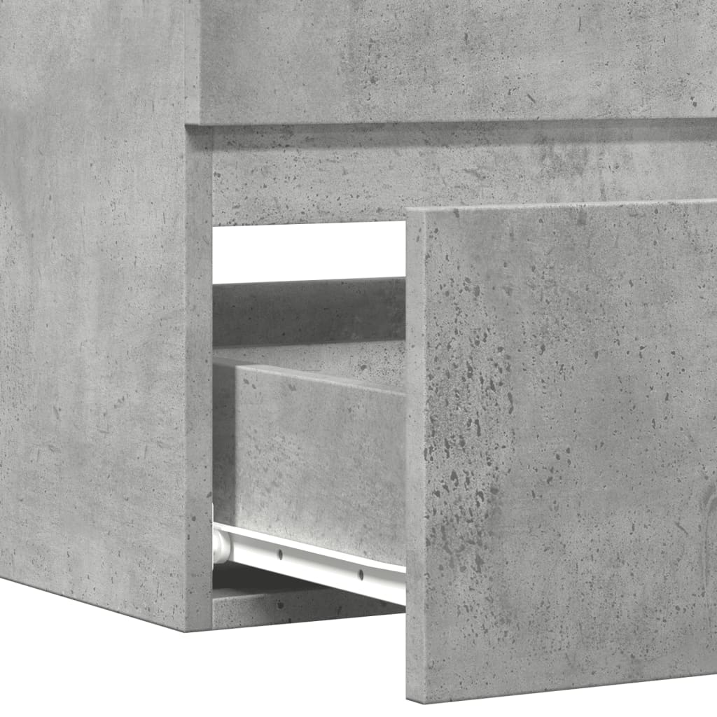 Mobile Lavabo Grigio Cemento 90x38,5x45 cm in Legno Multistrato | homemem39