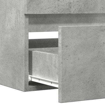 Mobile Lavabo Grigio Cemento 100x38,5x45cm in Legno Multistrato | homemem39