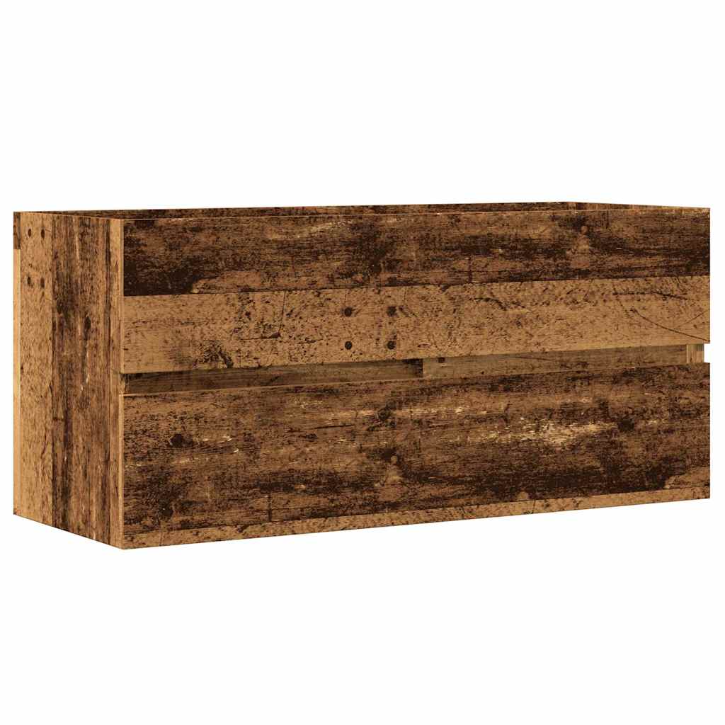 Mobile Lavabo Legno Antico 100x38,5x45 cm in Legno Multistrato | homemem39