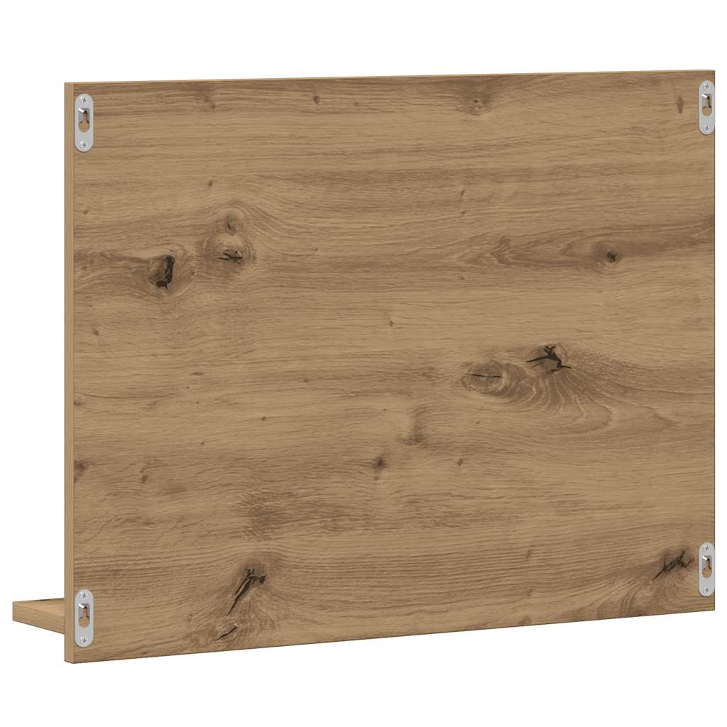 Armadietto a Specchio da Bagno Rovere Artigianale 60x10,5x45 cm
