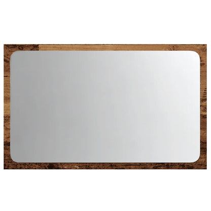 Specchio da Bagno con Luci LED Legno Antico 60x8,5x38 cm | homemem39