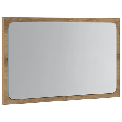Specchio da Bagno con Luci LED Rovere Artigianale 60x8,5x38 cm