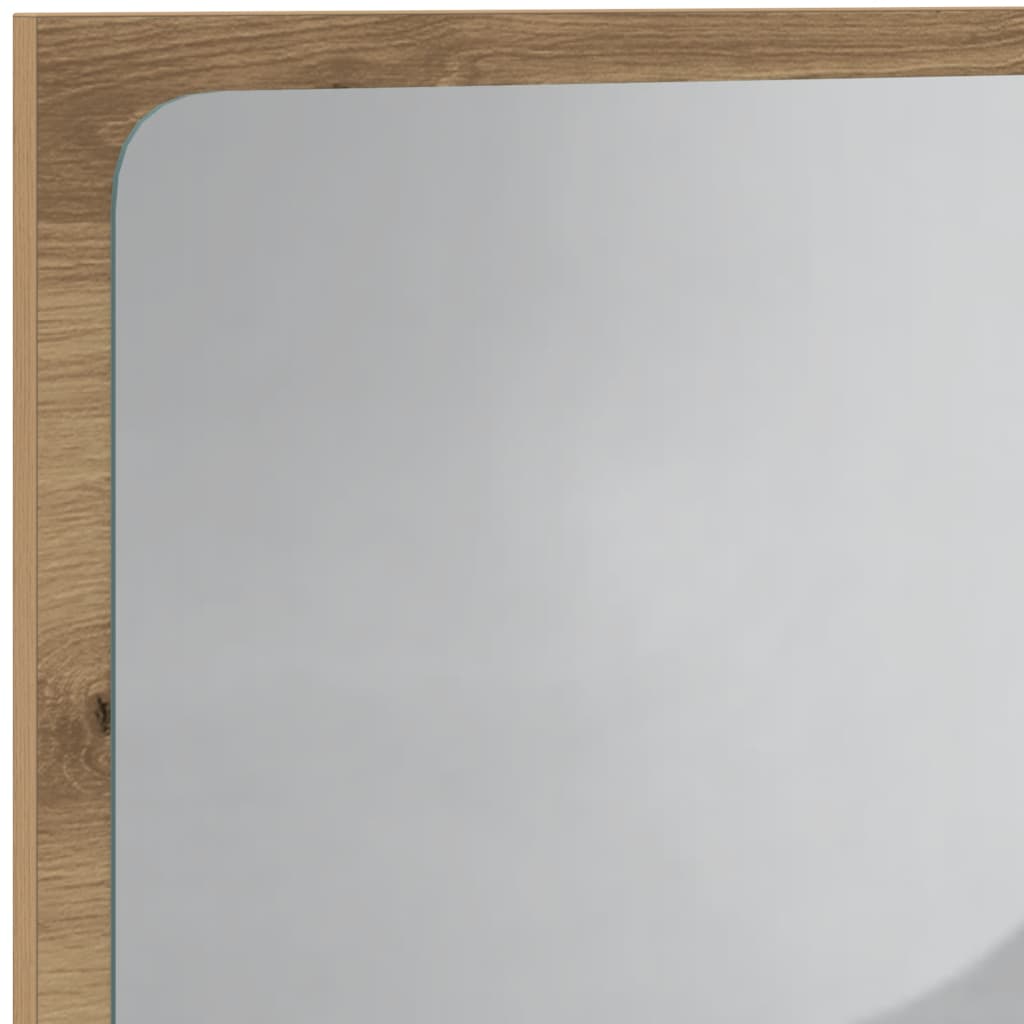 Specchio da Bagno con Luci LED Rovere Artigianale 60x8,5x38 cm | homemem39