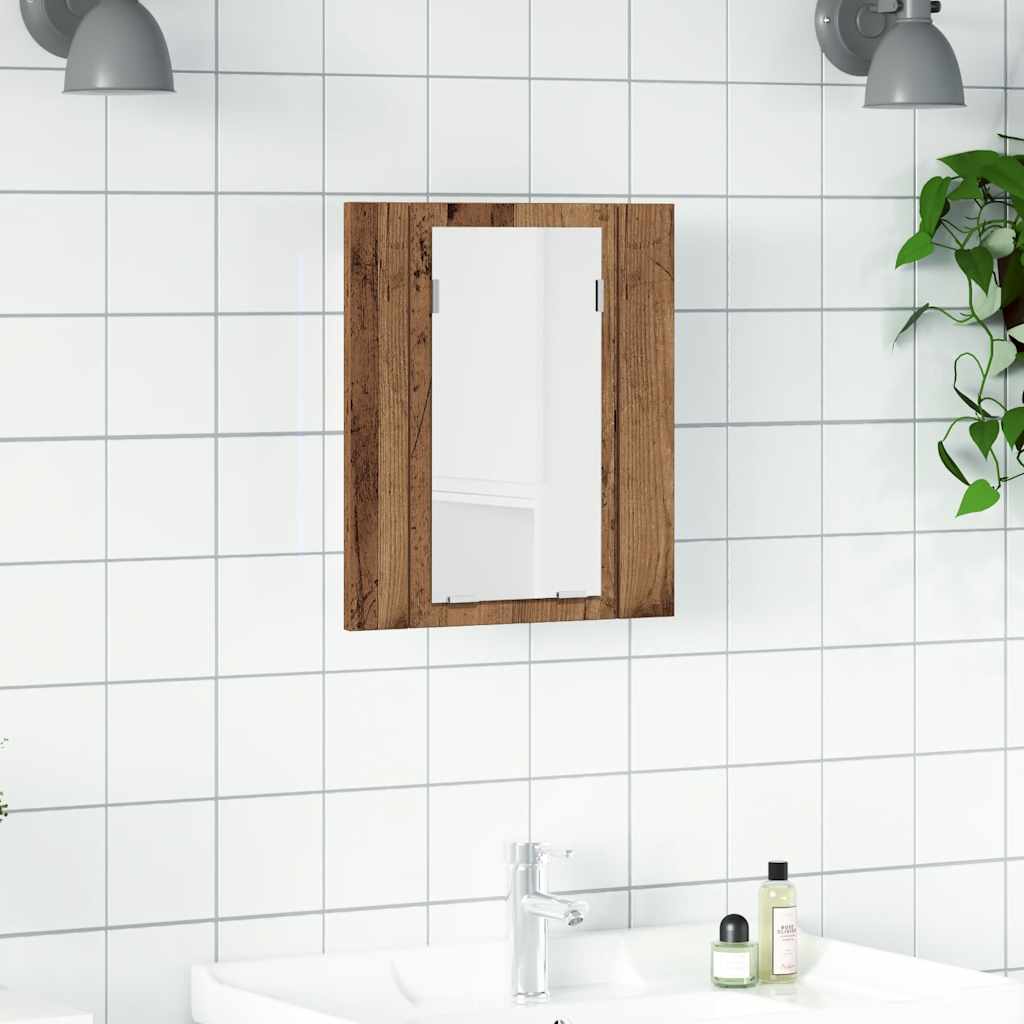 Mobile da Bagno Legno Antico 40x12x45cm in Legno Multistrato