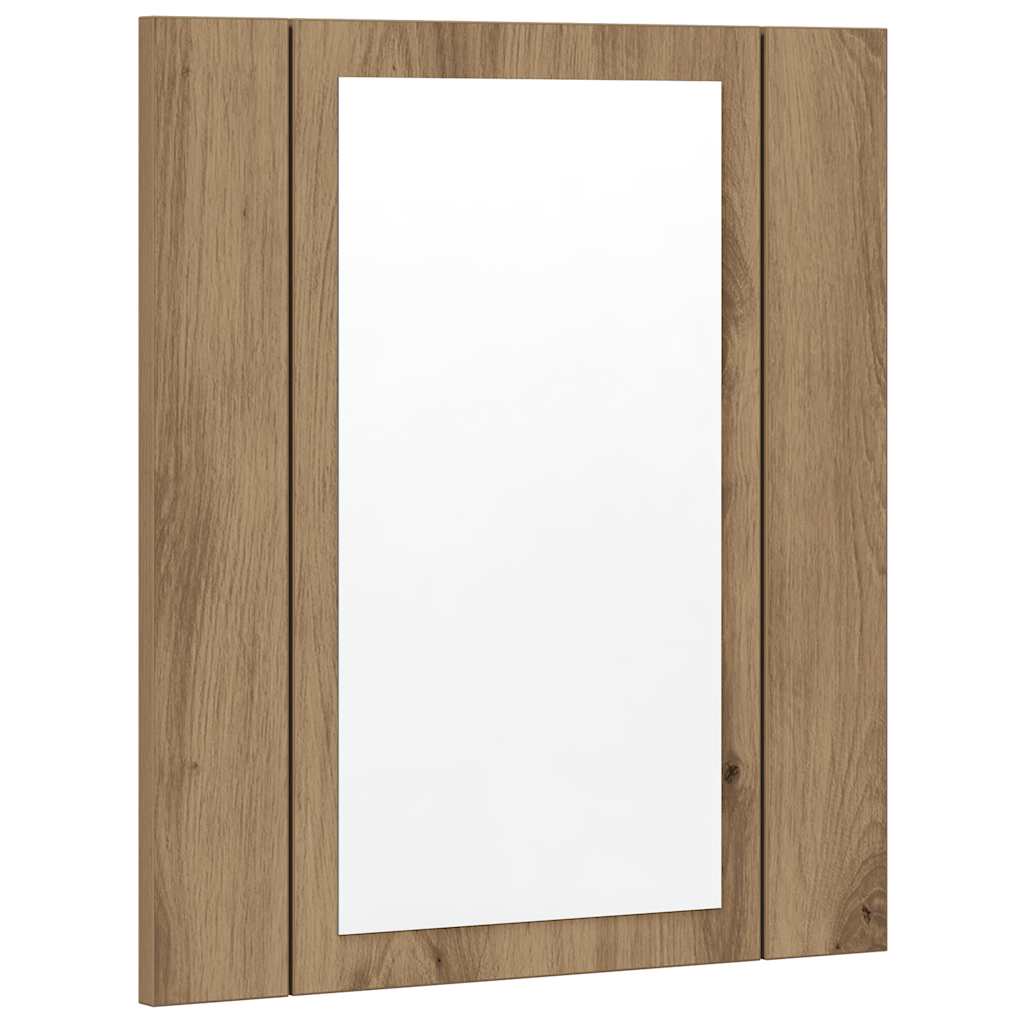Mobile Bagno Specchio LED Rovere 40x12x45 cm Multistrato | homemem39