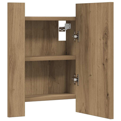 Mobile Bagno Specchio LED Rovere 40x12x45 cm Multistrato | homemem39