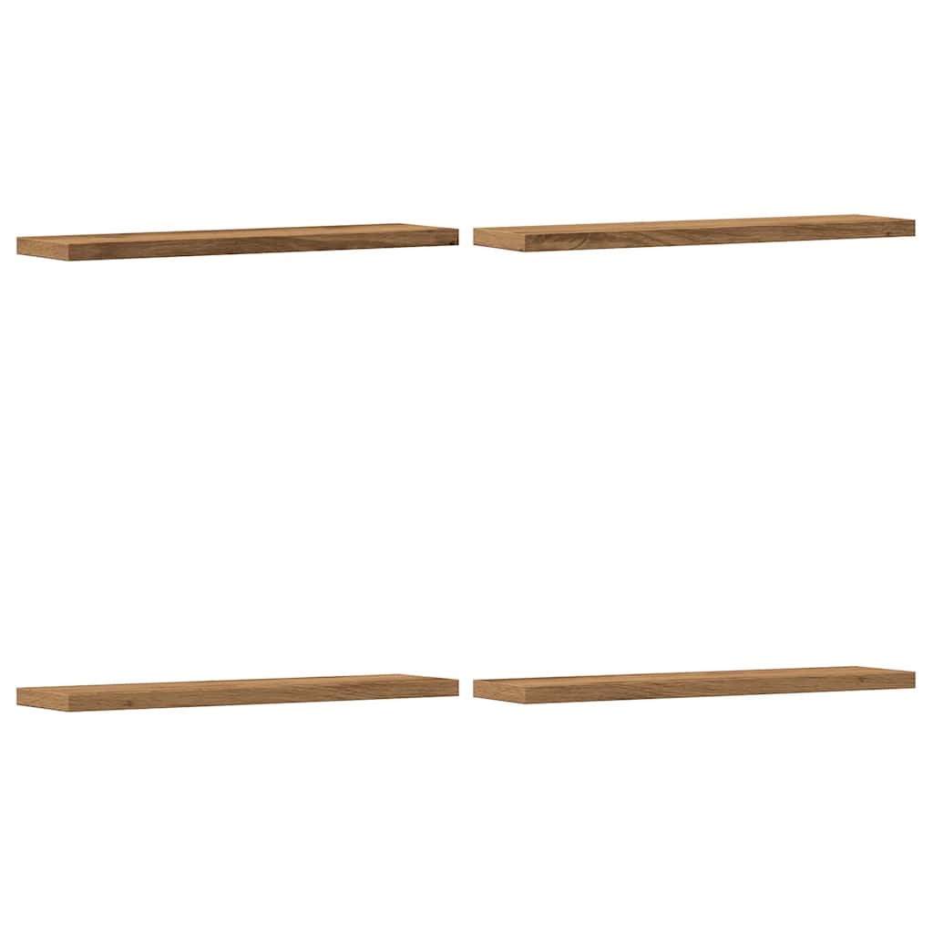 Mensole Parete 4pz Rovere Artigianale 40x10x1,5cm in Truciolato - homemem39