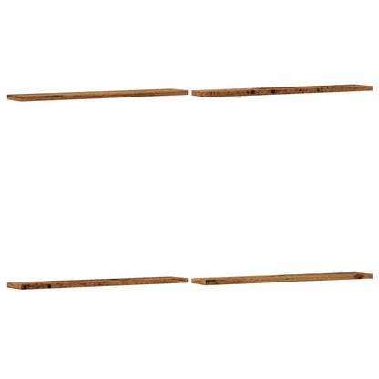 Ripiani Libreria 4 pz Legno Vecchio 60x10x1,5 cm in Truciolato - homemem39