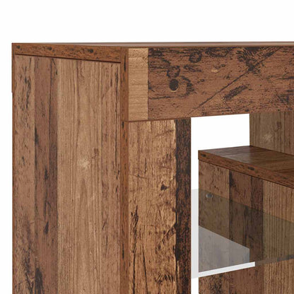 Mobile Porta TV con LED Legno Antico 120x36,5x40 cm Multistrato - homemem39