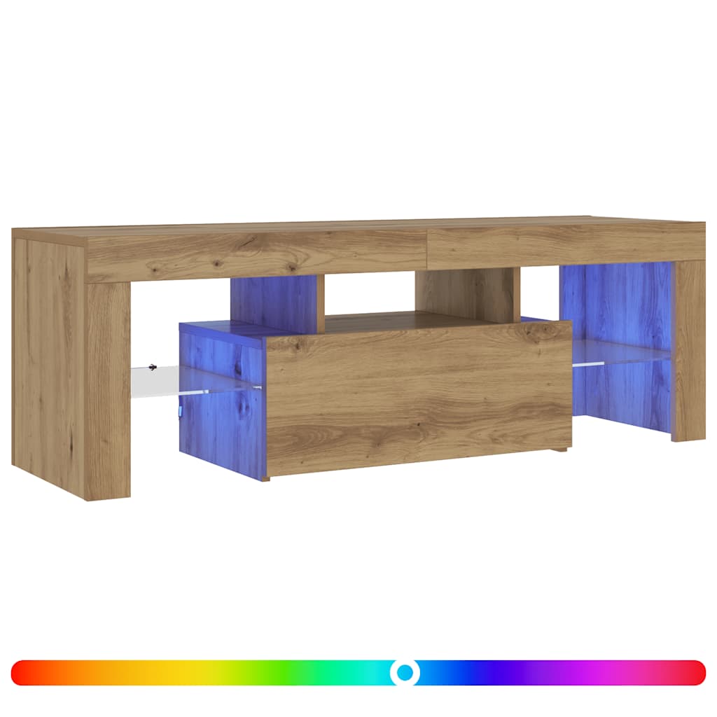Mobile Porta TV con LED Artigianale 200x25x44 cm Multistrato