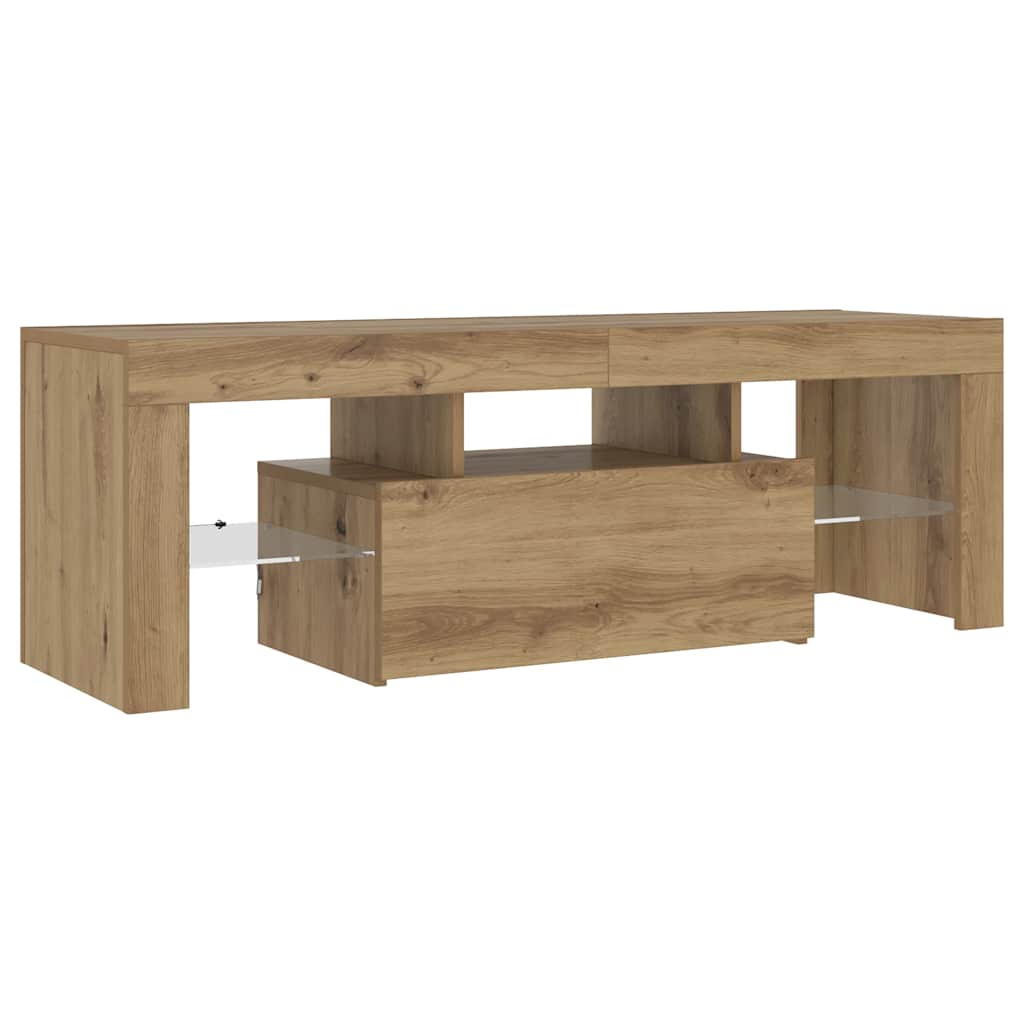 Mobile Porta TV con LED Artigianale 120x36,5x40 cm Multistrato