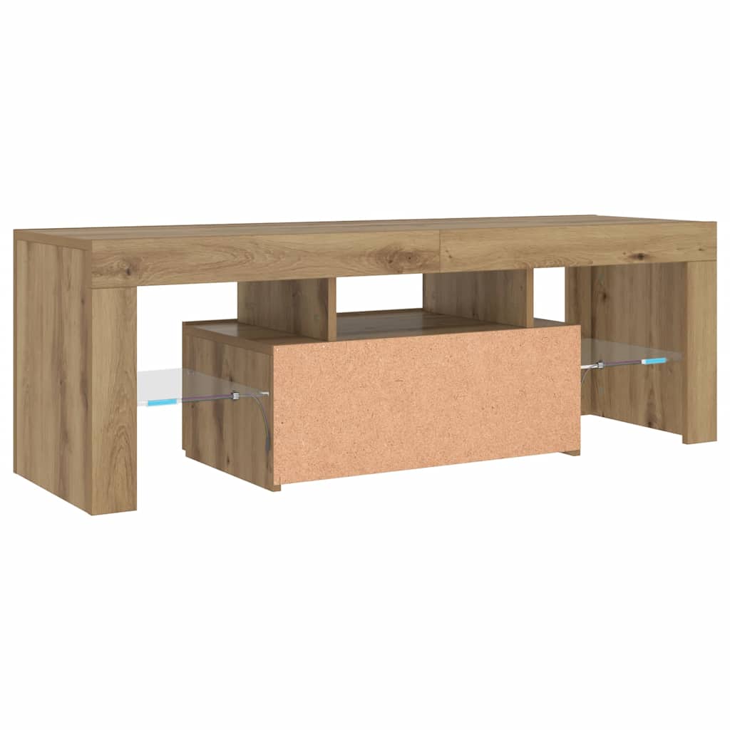 Mobile Porta TV con LED Artigianale 200x25x44 cm Multistrato