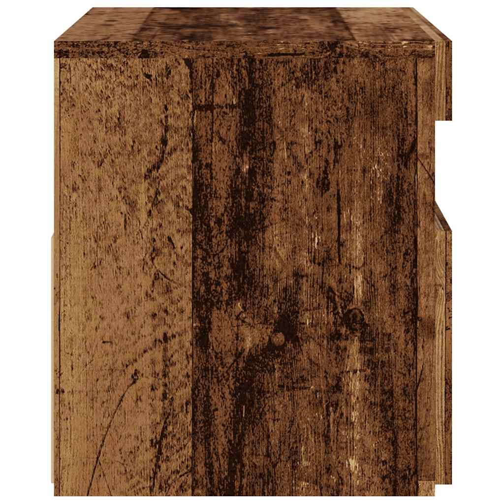 Mobile Porta TV con LED Legno Antico 60x35x40 cm Multistrato - homemem39