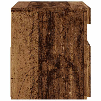 Mobile Porta TV con LED Legno Antico 60x35x40 cm Multistrato - homemem39