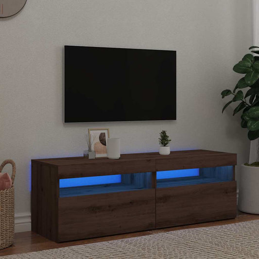 Mobili Porta TV con LED 2 pz Artigianale in Legno Multistrato - homemem39